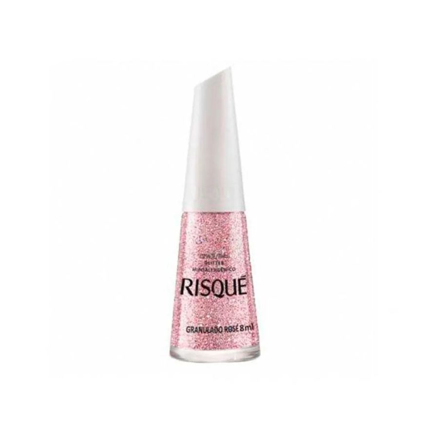 Risqué Esmalte Risque Glitter Granulado Rose