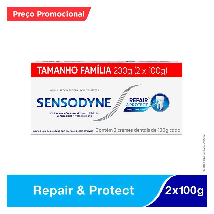 Sensodyne Creme Dental Repair & Protect 100g 2 unidades