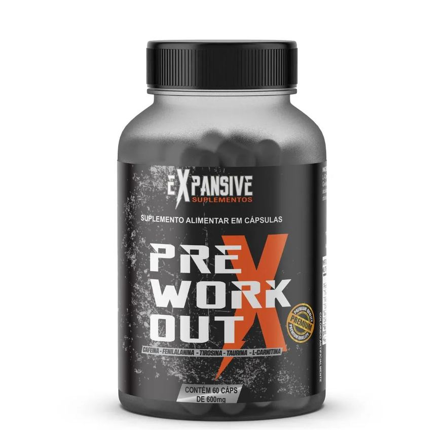 Expansive Cafeína e Taurina Pré - Treino 60 cápsulas 600mg