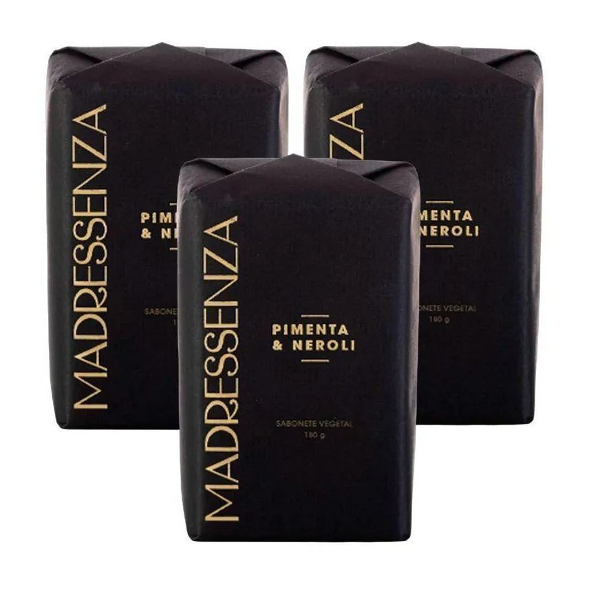 Madressenza Kit 3 Sabonetes em Barra Pimenta & Neroli 180g