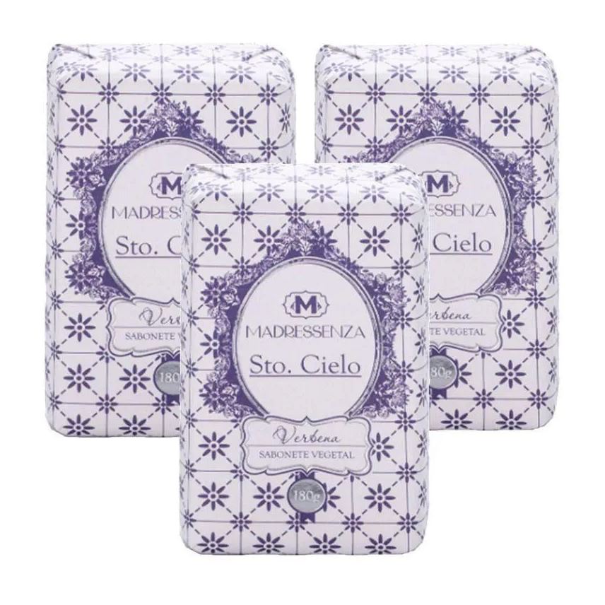 Madressenza Kit 3 Sabonetes em Barra Verbena 180g