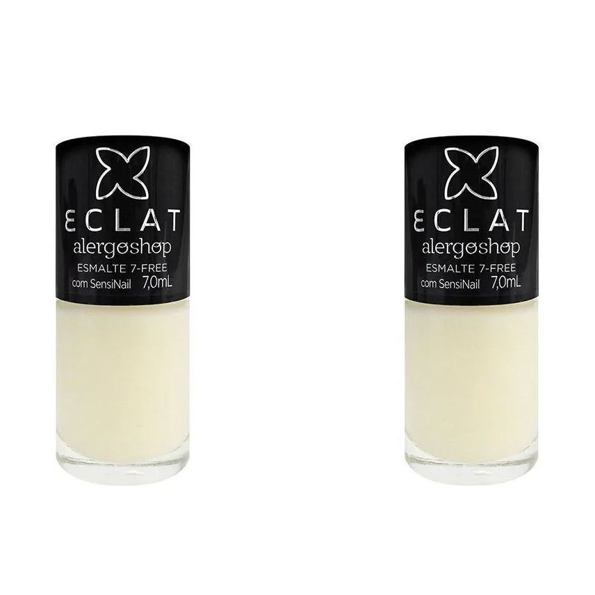 Alergoshop Kit 2 Esmaltes Hipoalergênico Base Seda 7ml