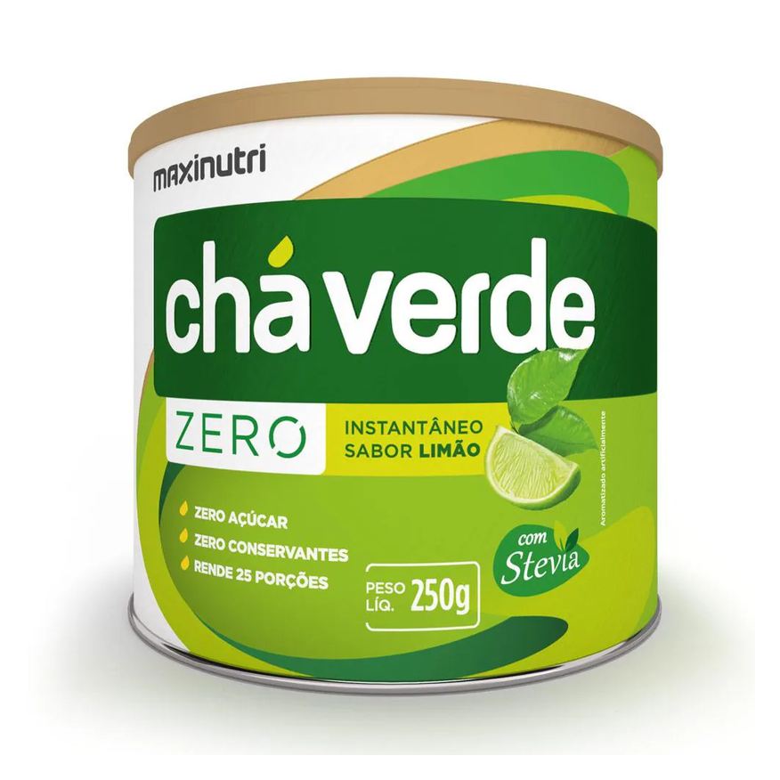 Maxinutri Chá Verde Solúvel Zero Calorias Sabor Limão 250g