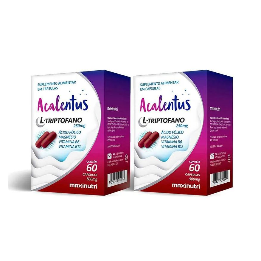 Maxinutri Kit 2 Acalentus L-triptofano 60 Cápsulas