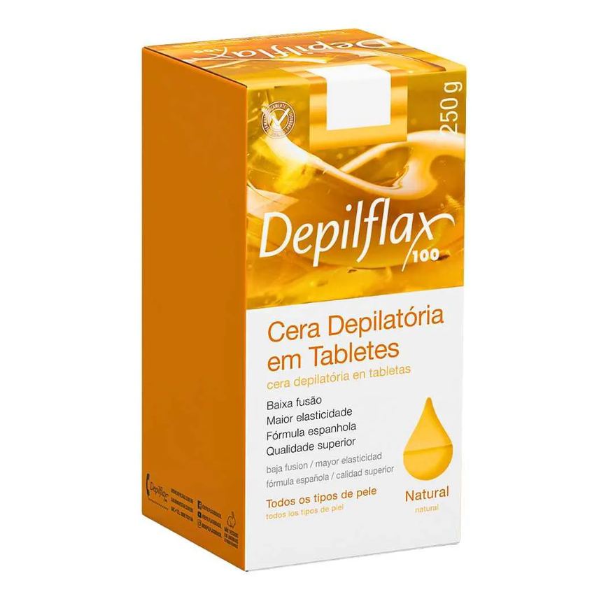 Natura Cera Quente Depilatória Depilflax Natural 250g