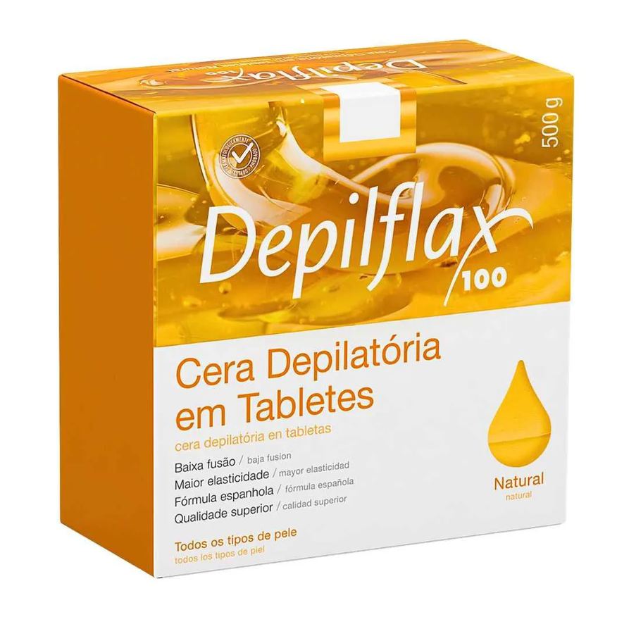 Natura Cera Quente Depilatória Depilflax Natural 500g