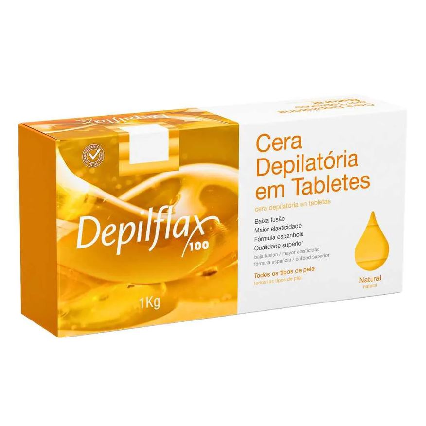 Natura Cera Quente Depilatória Depilflax Natural 1kg