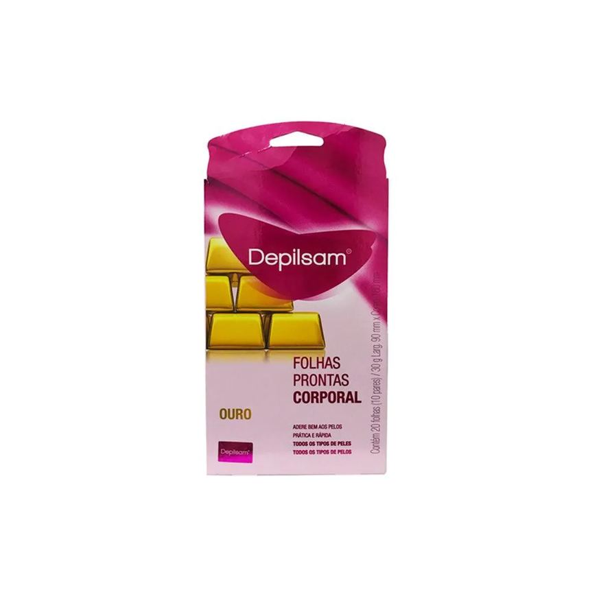 Prontas Folhas para Depilação Corporal Depilsam Ouro 20fls