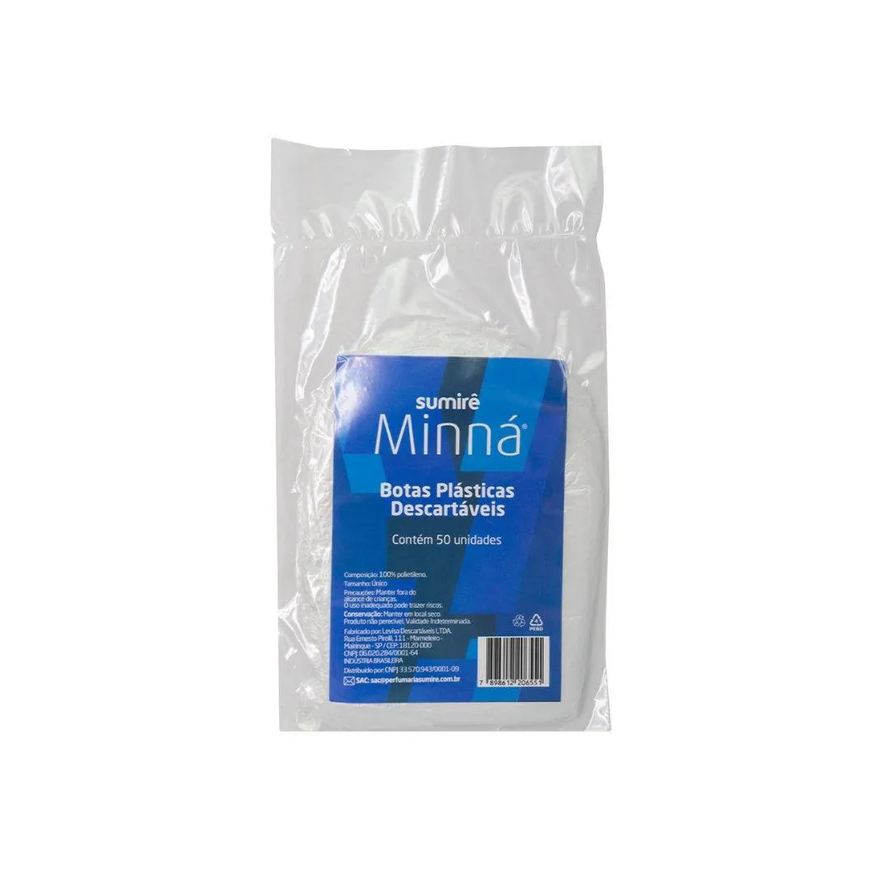 Plástica Bota Minná Descartavél 50 Unidades