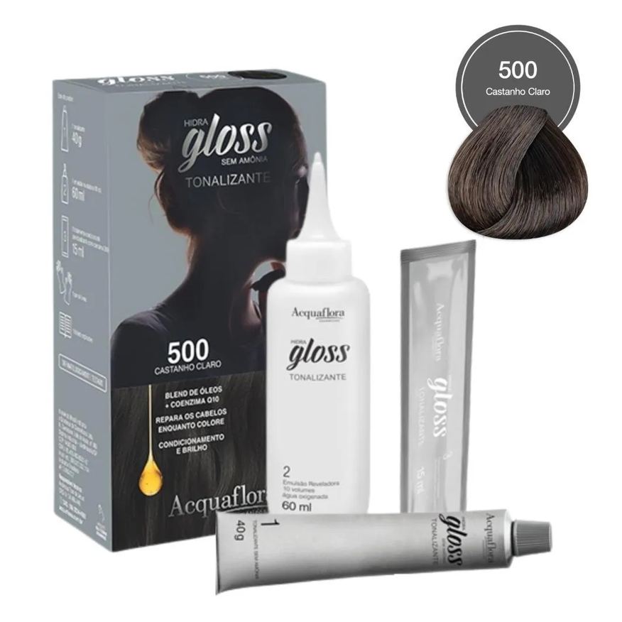 Acquaflora Tonalizante Hidra Gloss 500 Castanho Claro