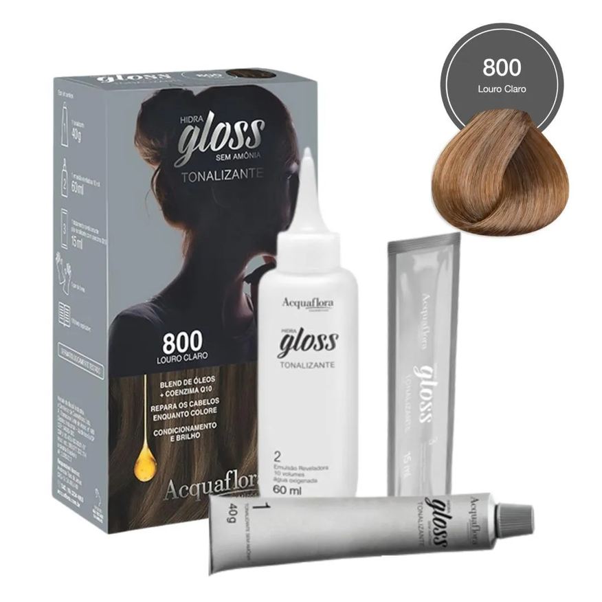 Acquaflora Tonalizante Hidra Gloss 800 Louro Claro