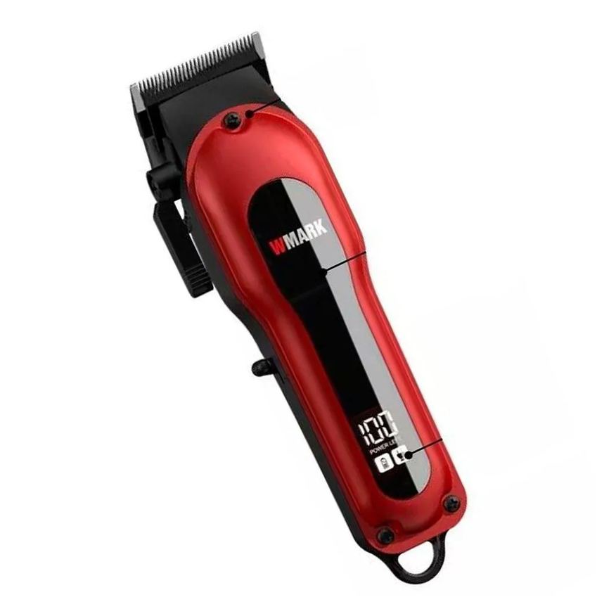 de Máquina Cortar Cabelo Wmark Ng-122 Vermelha Bivolt