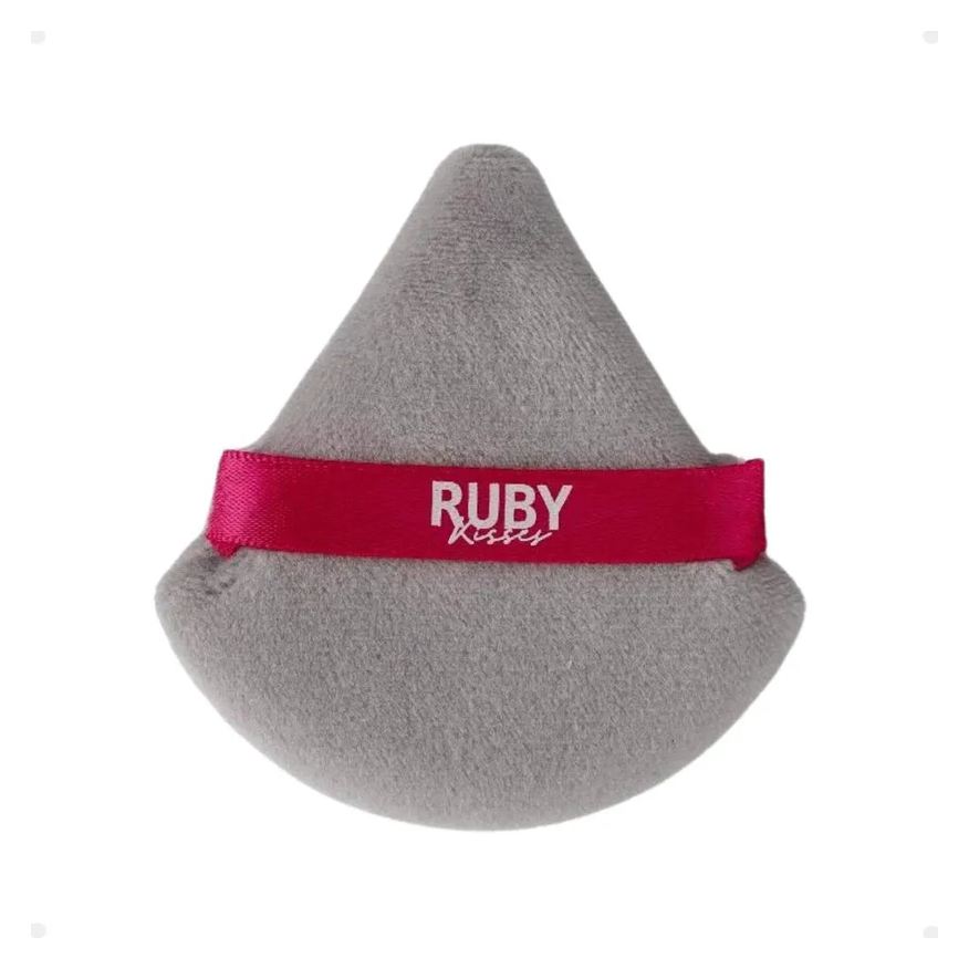 Ruby Kisses Esponja Puff para Pó Triangular Cinza e Rosa