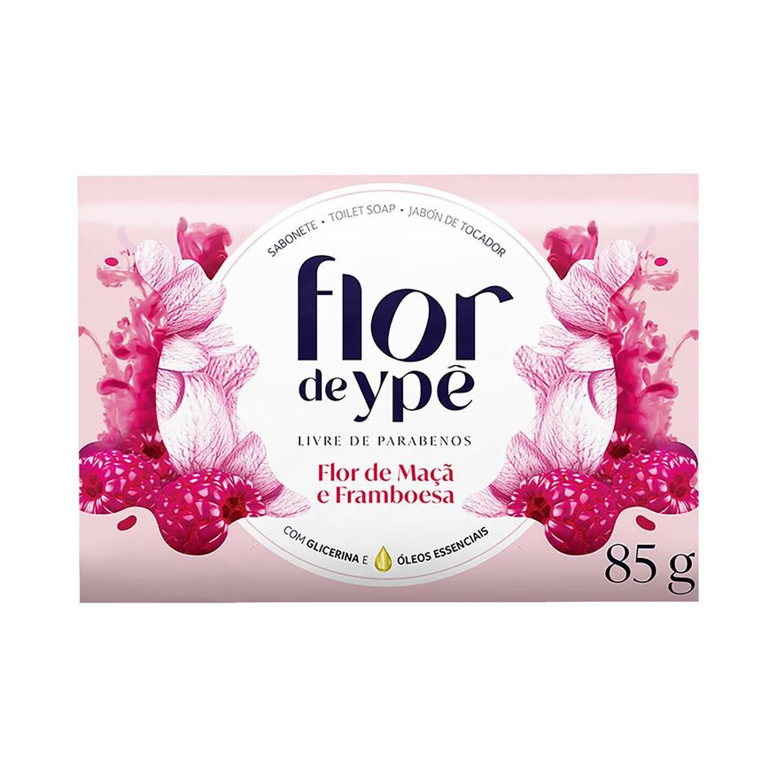 Ypê Sabonete em Barra Flor de Flor de Maçã e Framboesa 85g