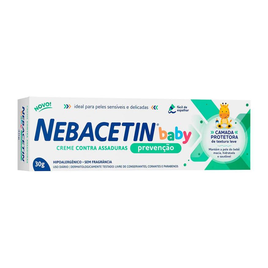 Nebacetin Creme para Assaduras Baby Prevenção 30g