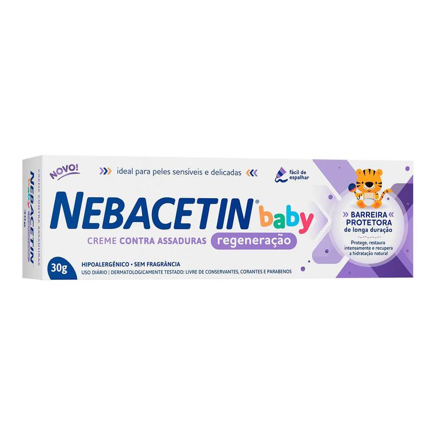 Nebacetin Creme para Assaduras Baby Regeneração 30g