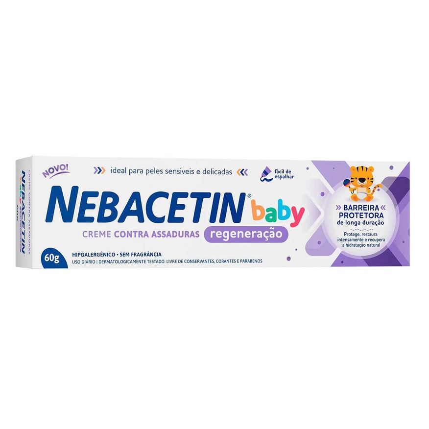 Nebacetin Creme para Assaduras Baby Regeneração 60g