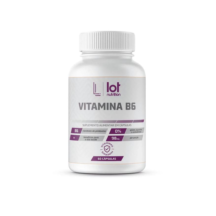 Lot Nutrition Vitamina B6 Piridoxina 60 cápsulas