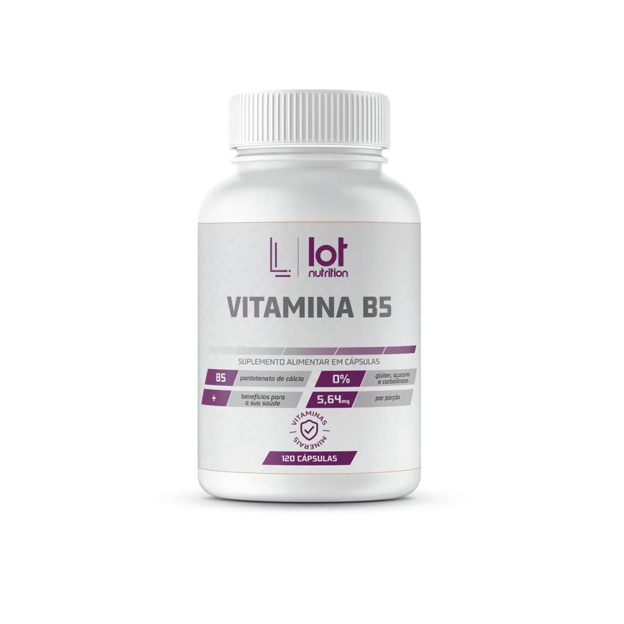 Lot Nutrition Vitamina B5 Pantotenato de Cálcio 120 cápsulas