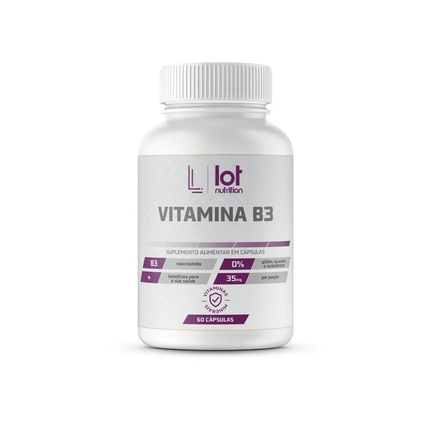 Lot Nutrition Vitamina B3 Niacina 60 cápsulas