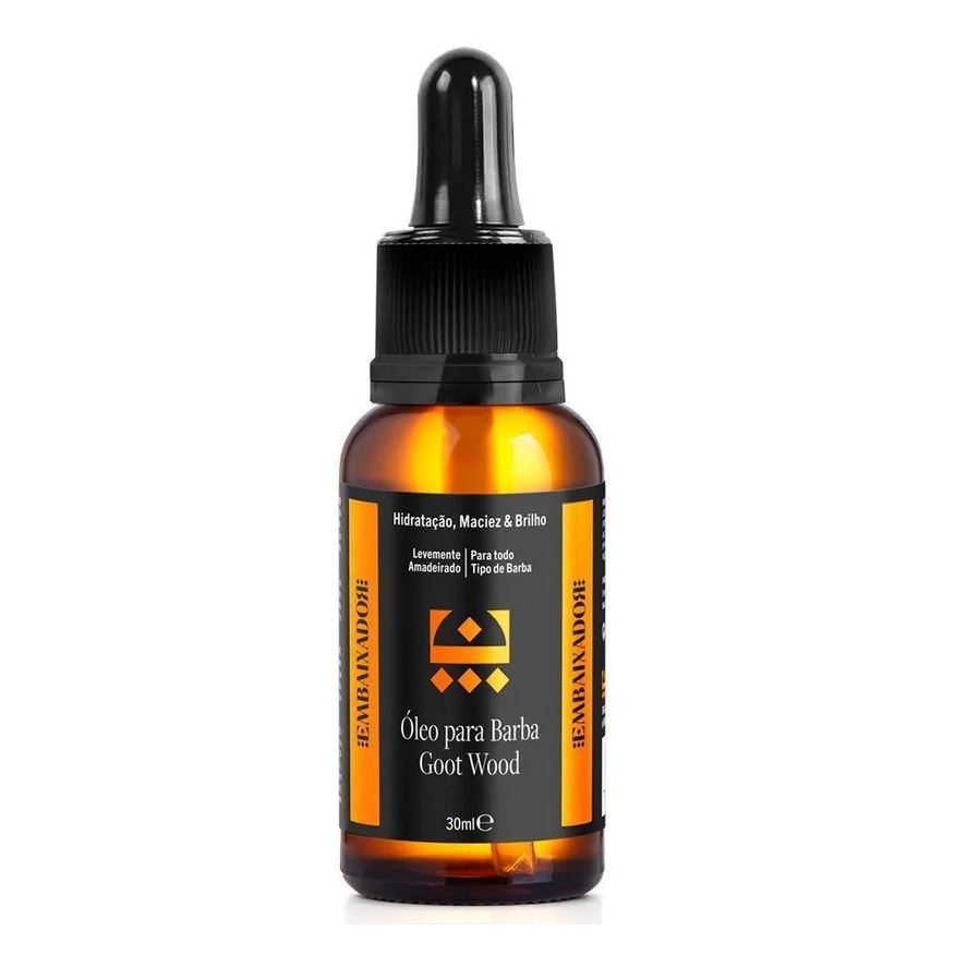 Óleo Kit para Barba Goot Wood + Shampoo Barba Goot Embaixador 200ml