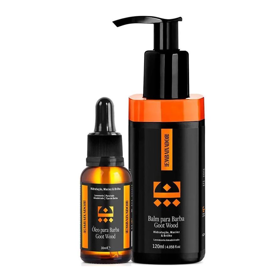 01 Kit Óleo para Barba Goot Wood + 01 Balm Goot Wood Embaixador 120ml