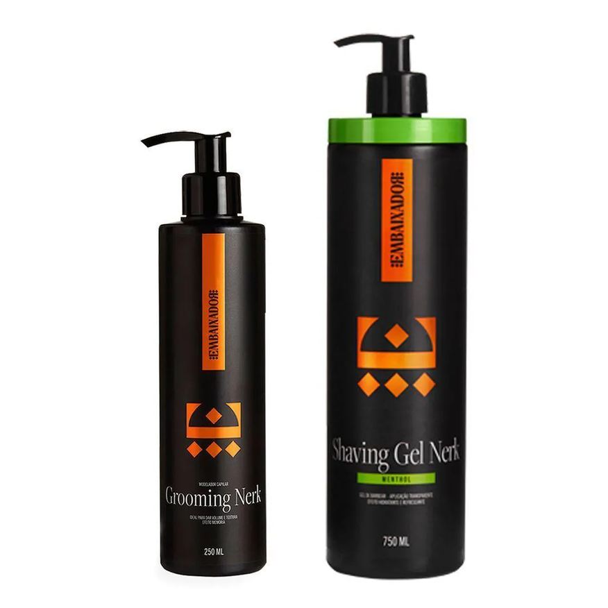 Capilar Grooming Nerk + Shaving Gel Nerk Menthol Embaixador 750ml