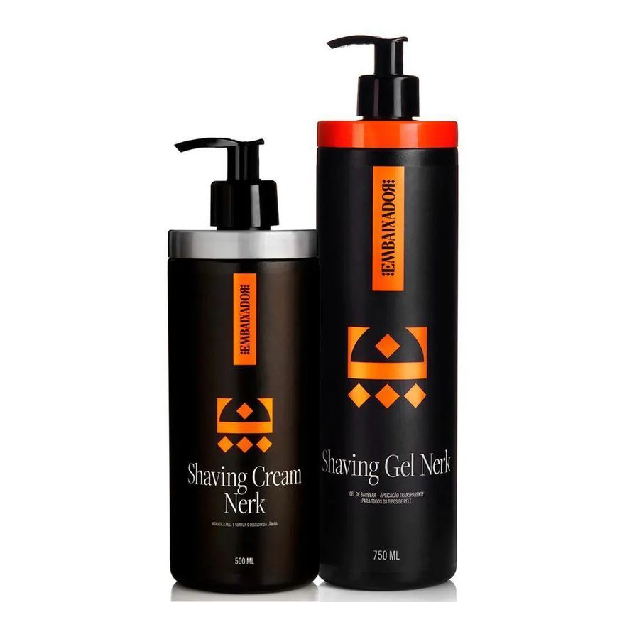 Gel Shaving Nerk + Shaving Cream Nerk Embaixador 750ml