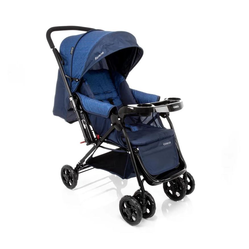 Cosco Carrinho de Bebê Reverse - Azul Rajado