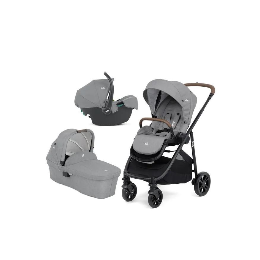 Joie Carrinho de Bebê Versatrax e Travel System Trio Pebble Cinza