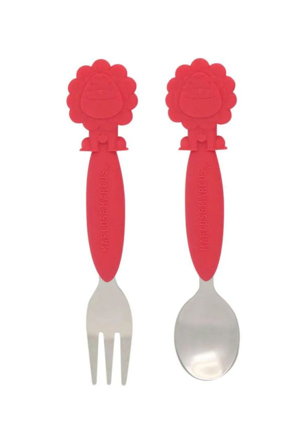 Marcus & Marcus Jogo de Colher e Garfo com Inox Leão Marcus Marcus (em Silicone e Inox)