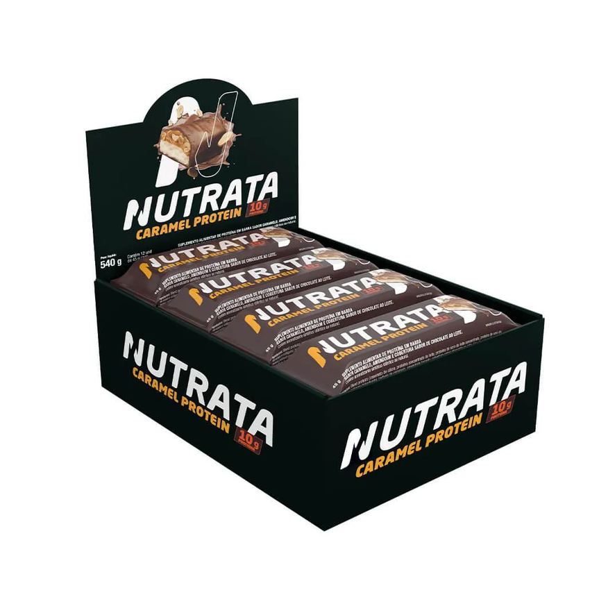 Nutrata Barra Protein Display C/ 12 Barras de 45g – Caramel