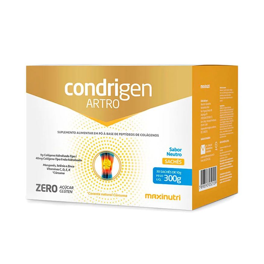 Maxinutri Condrigen Artro Colágeno Tipo 1 e 2 Sachês Sabor Neutro