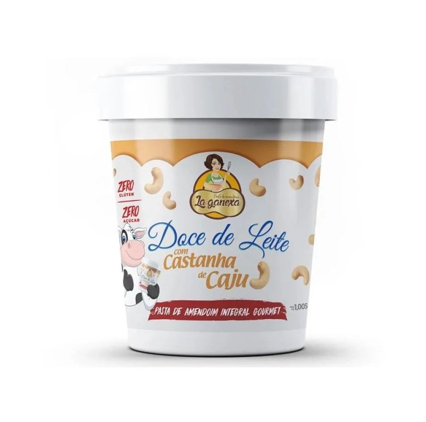 Amend Pasta de Amendoim Integral Gourmet (1,05kg) – Sabor: Doce de Leite C/ Castanha de Caju