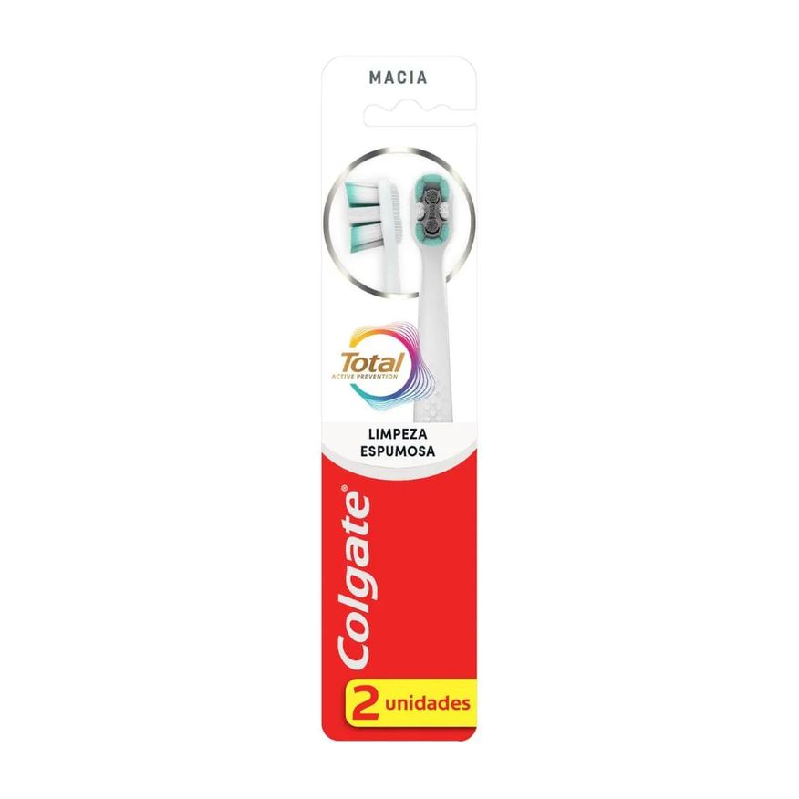 Colgate Escova De Dente Total Limpeza Espumosa 2 Unidades