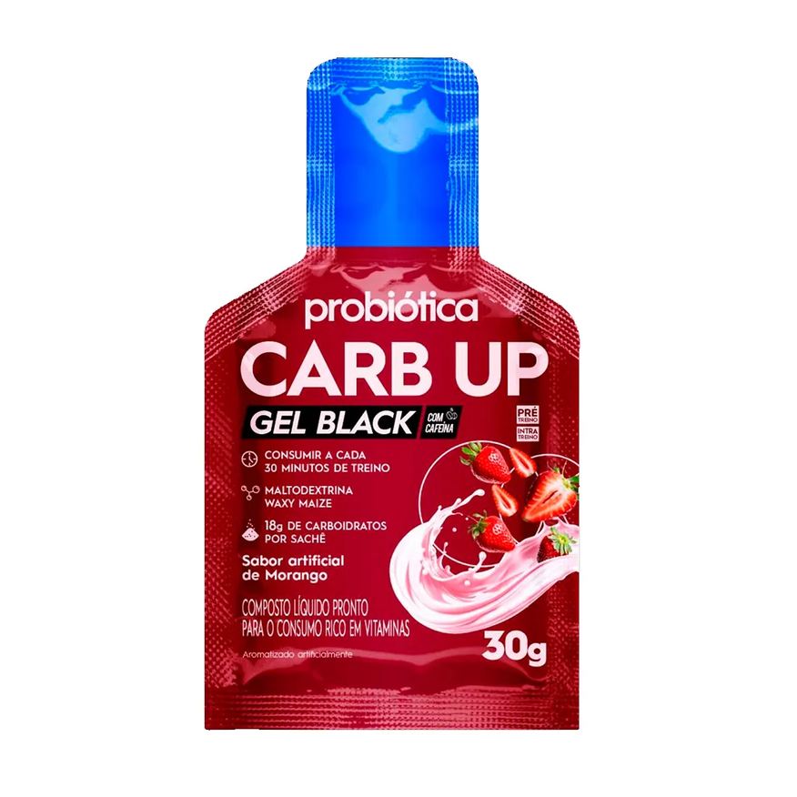 Probiotica Energético Probiótica Carb-up Gel Black Morango 30g