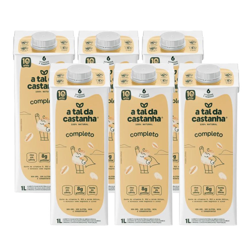 Bebida 6X Vegetal Completo a Tal da Castanha 1 Litro