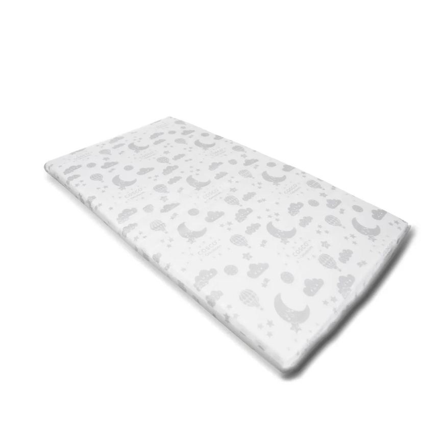Cosco Colchonete para Berço Tam 1 (88x52x4) - Branco Estampado