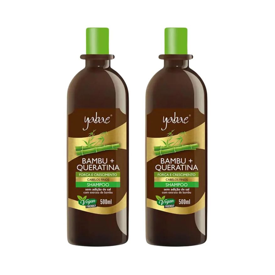 Natuphitus Kit C2 Shampoo Bambu e Queratina Crescimento Yabae