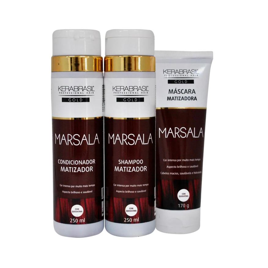 Kerabrasil Kit Completo Matizador Marsala