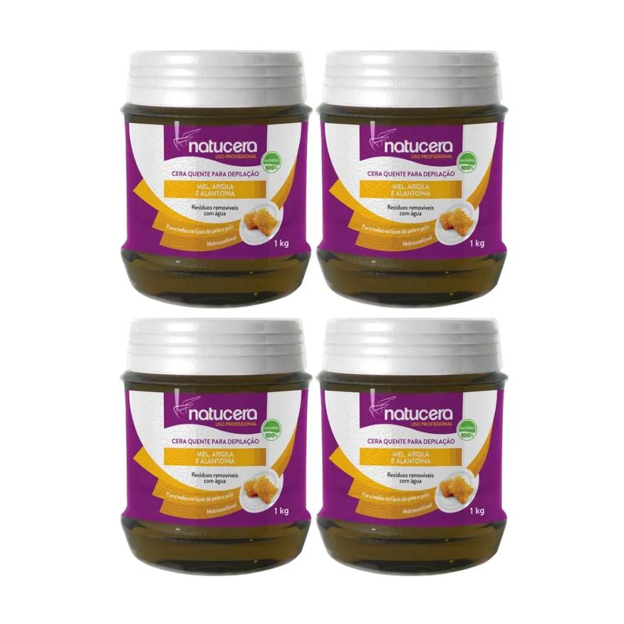 Natucare Kit C4 Cera Quente Mel para Depilação 1kg – Natucera