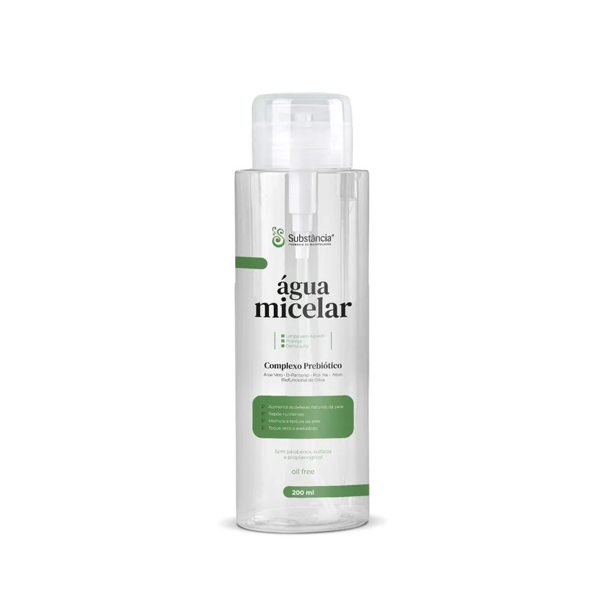 Substância Água Micelar Prebiótica Limpa Protege E Demaquila 200ml