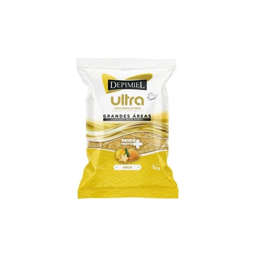 Depimiel Cera Quente Depilatória em Pérolas Ultra Gold Mel 1000g