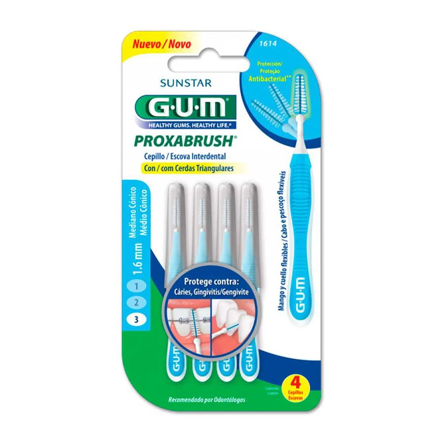 Interdental Escova Cilíndrica 2mm - 10 unidades - Green