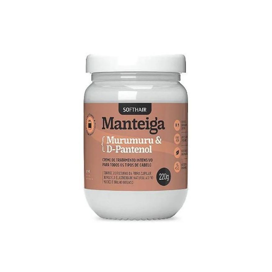 Soft Hair Hidratação Murumuru Manteiga Capilar com D-pantenol Softhair