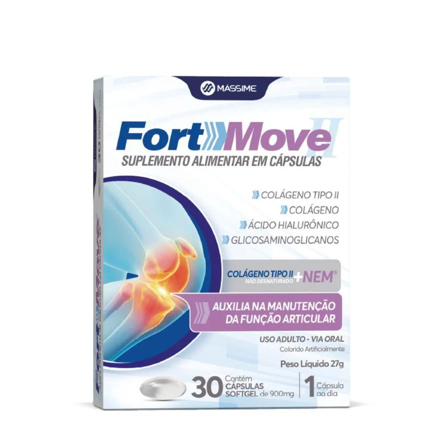 Massime Fort-move (colágeno Tipo Ii e Nem) 30 cápsulas