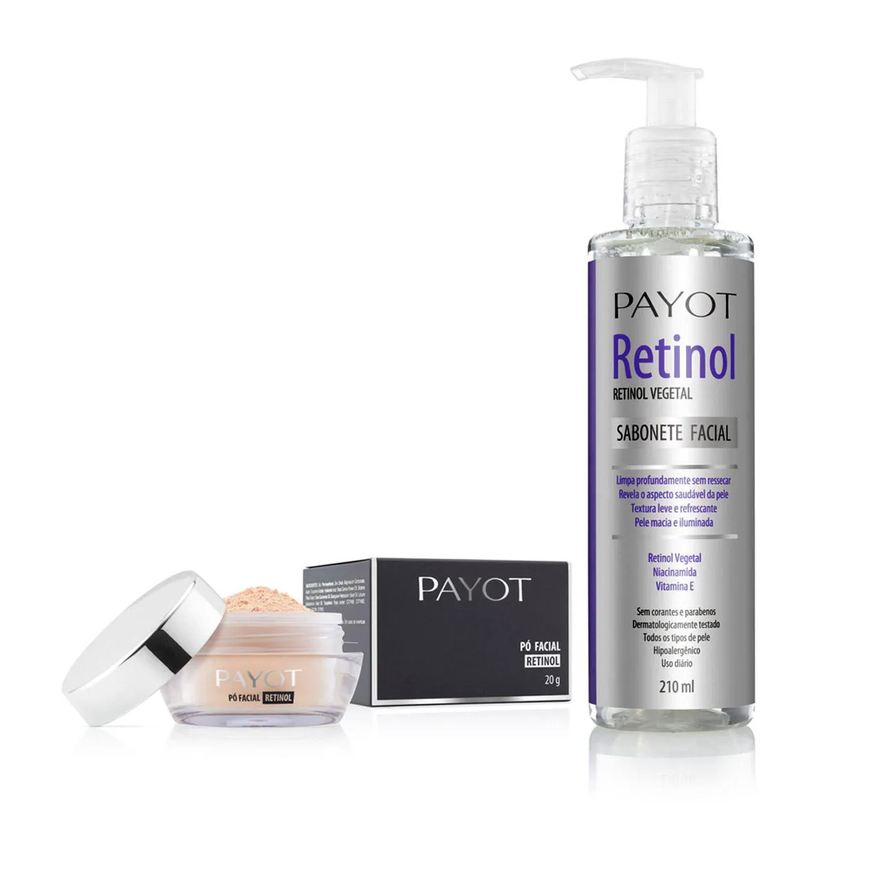 Payot Kit Limpeza Retinol + Pó Translúcido Iluminador