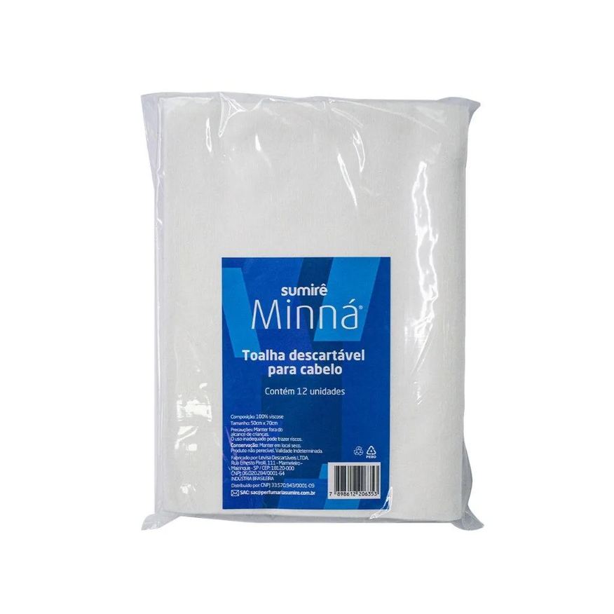 Descartável Toalha Cabeça Minná 12un