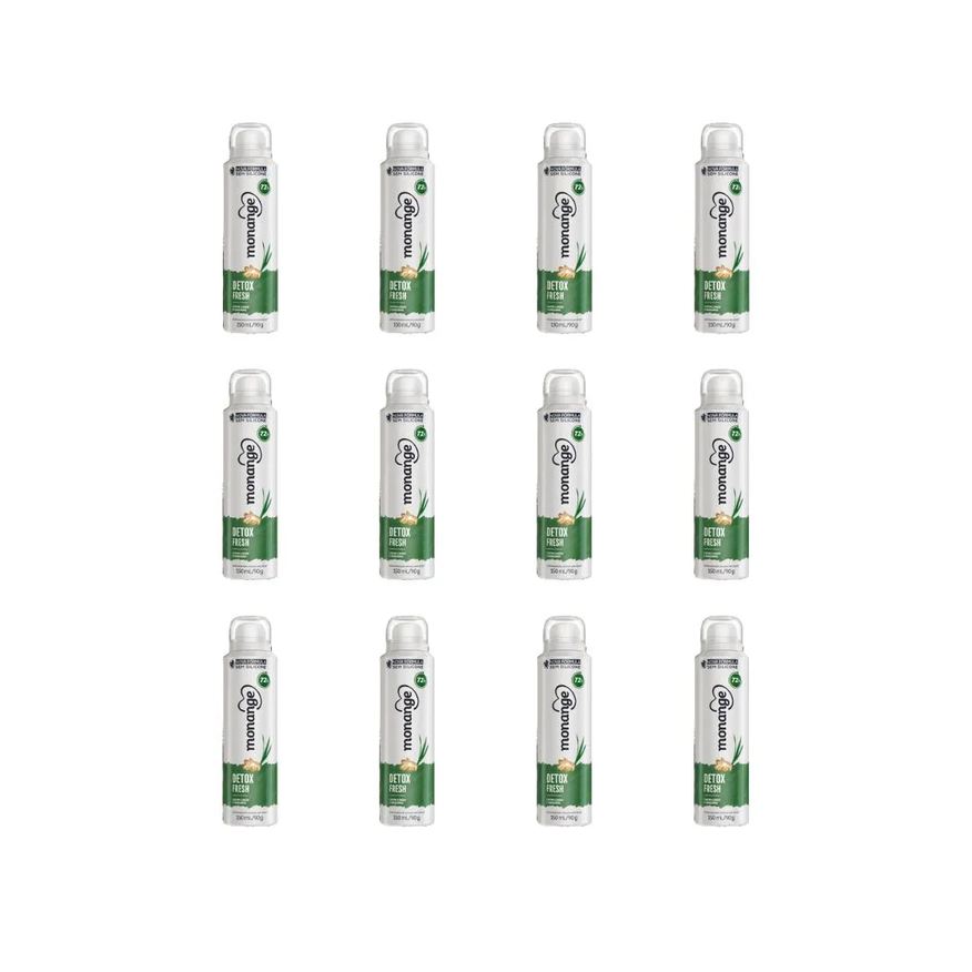 Monange Desodorante Aero 150ml Detox - Kit C / 12un