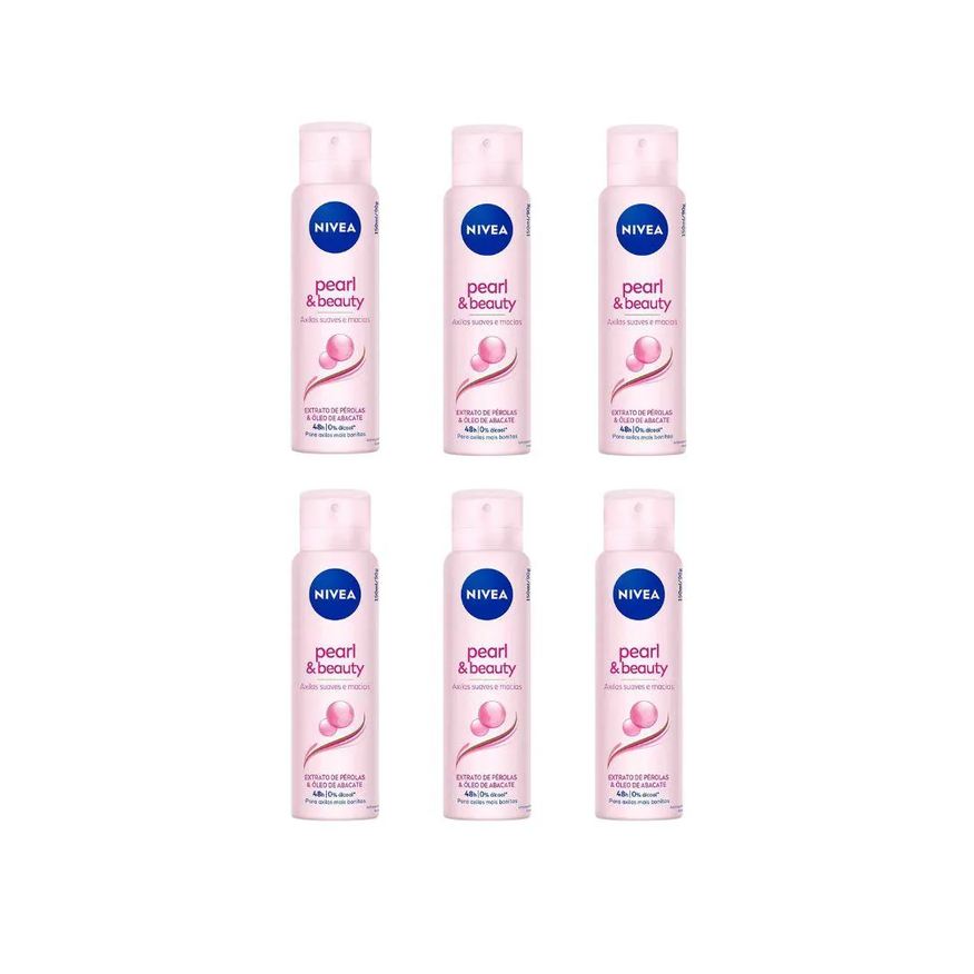 Nivea Desodorante Aero 150ml Fem Pearl Beauty - Kit C / 6un
